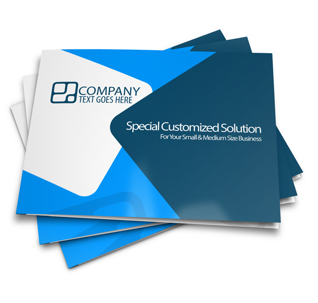 11 x 4.25 Landscape Half Fold Brochure Mockup Template