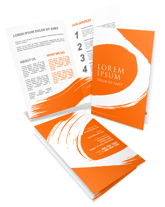 6 x 9 Half Fold Brochure Mockup Template