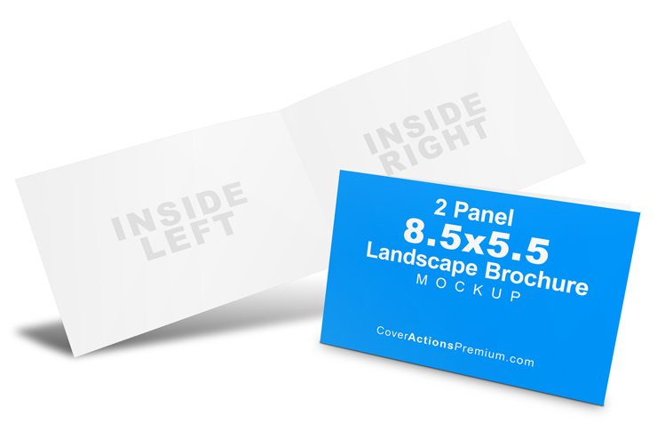 17 x 5.5 two fold Brochure Mockup