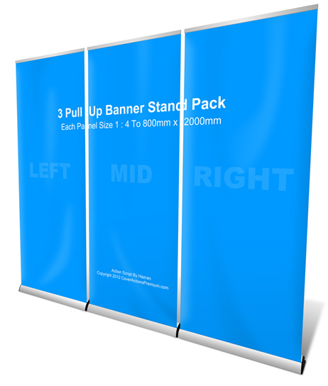 3 Pull Up Banner mockup