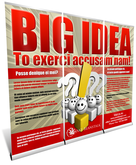 3 Roll Up Banner Stand Action Script