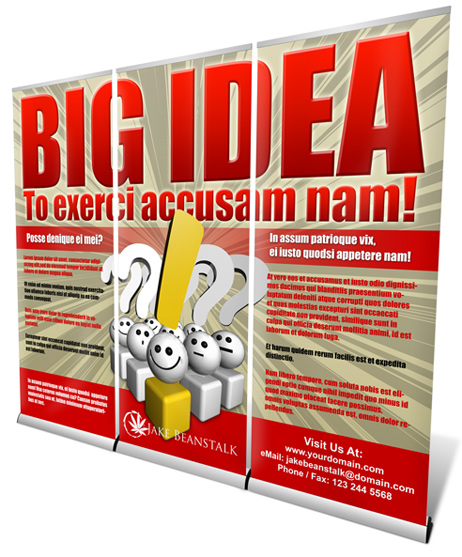 3 Roller Banner Stand PSD Template