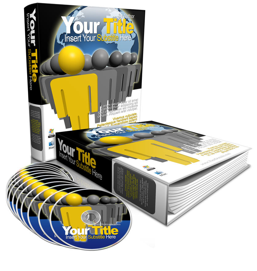 Ring binder CD combo shot mockup template