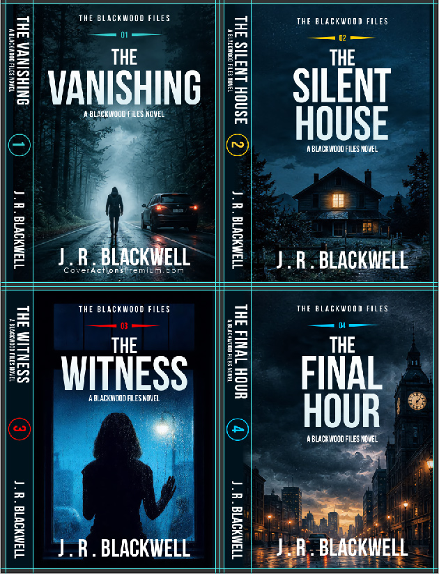 4 Book Set Mockup Template- 5.25 x 8 Paperback Book