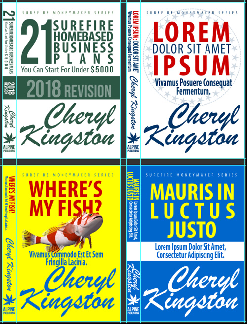 4 Book Set Mockup PSD Template -6x9 Paperback