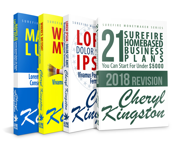 4 Book Set Mockup Cover Template -6x9 Paperback