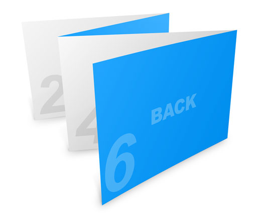 8 page Landscape A6 Accordion Fold Brochure Mockup -4 Panel