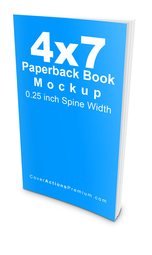 Slim 4x7 Paperback Book Mockup
