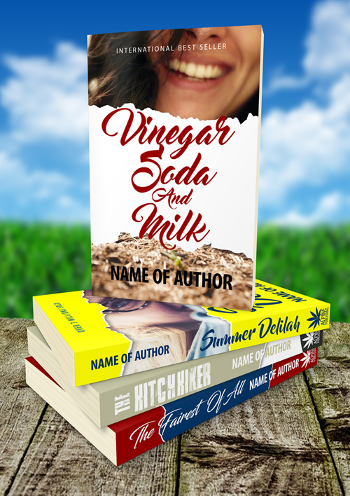 Paperback Book Mockup Template- 5.06 x 7.81 4x Book Set Mockup