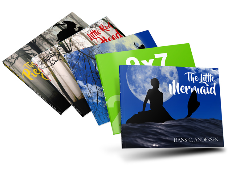 Horizontal Book Set Mockup Template -9x7