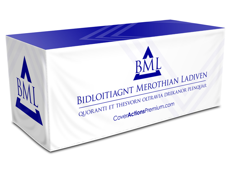 Fitted Table Cloth Mockup Template -Open Back 6 ft 3-sided