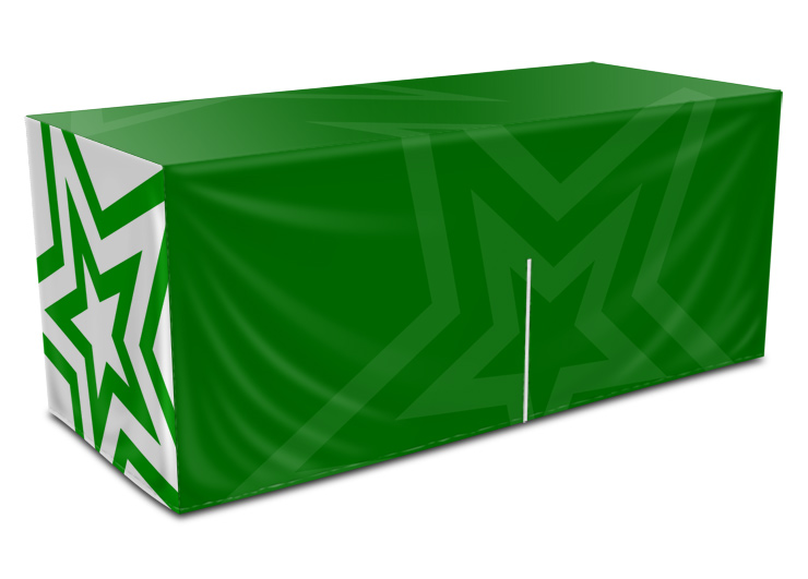 Fitted Table Cloth Mockup Template -Zipper back 6 ft 4-sided