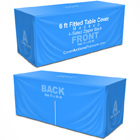 6 Ft Zipped Back Fitted Table Cover Photoshop Action Mockup Set