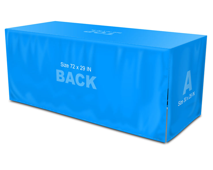 6ft table cover mockup - open corner -closed back