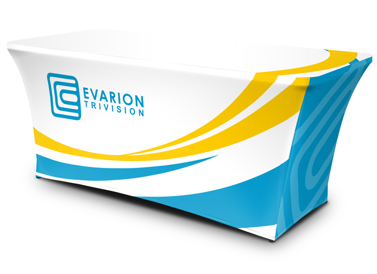 6ft stretch table cover mockup zipper back