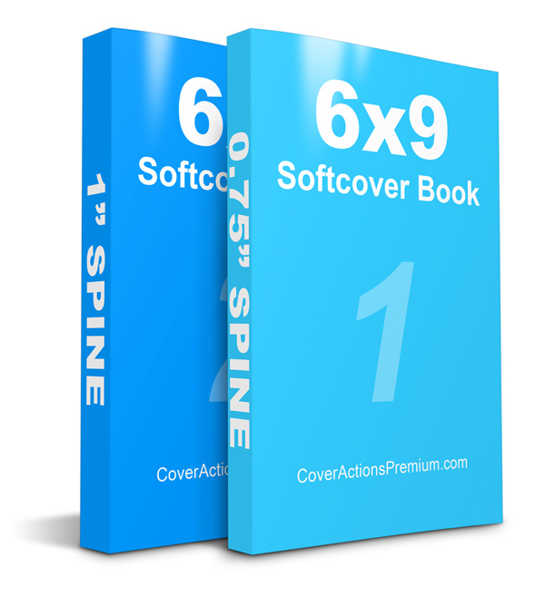 6x9 two Book Set with different pages Mockup