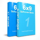 6 x 9 Softcover 2 Book Set Photoshop Action Mockup Set