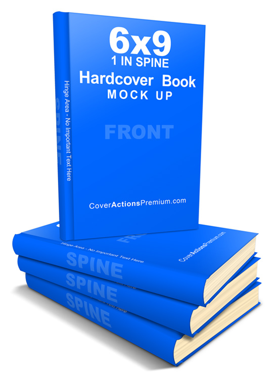 6x9 hardback book stack mockup