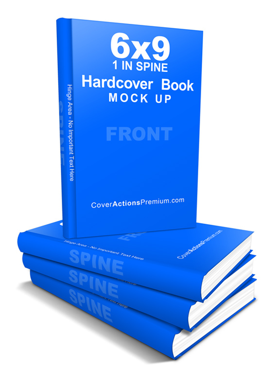 6x9 hardcover book stack mockup cream paper white paper