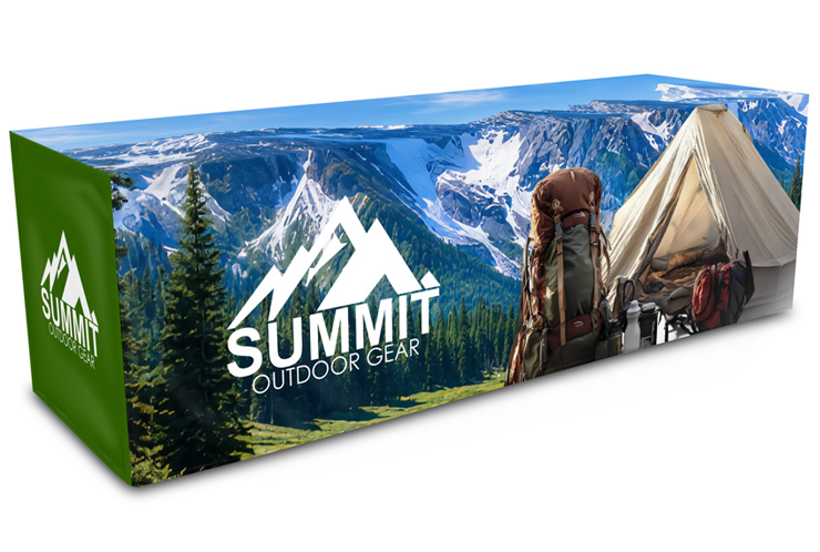 8 ft Fitted Table Cover Mockup Template- zipper back