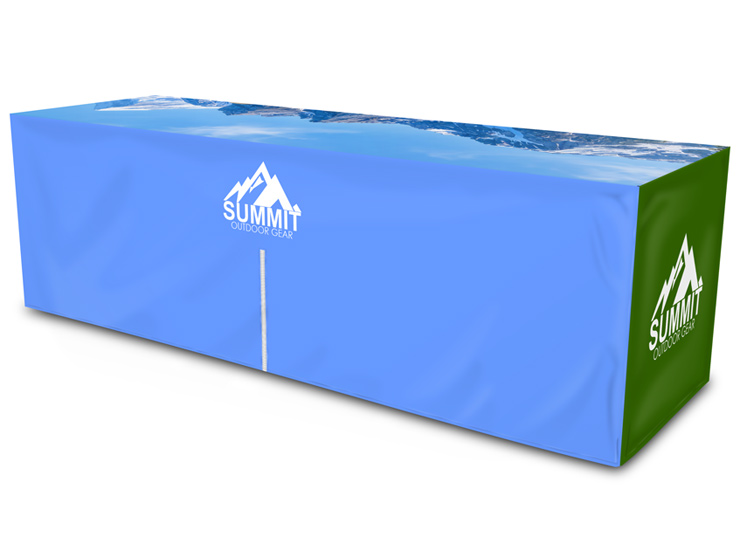 8 ft Fitted Table Cover Mockup Template- zipper back