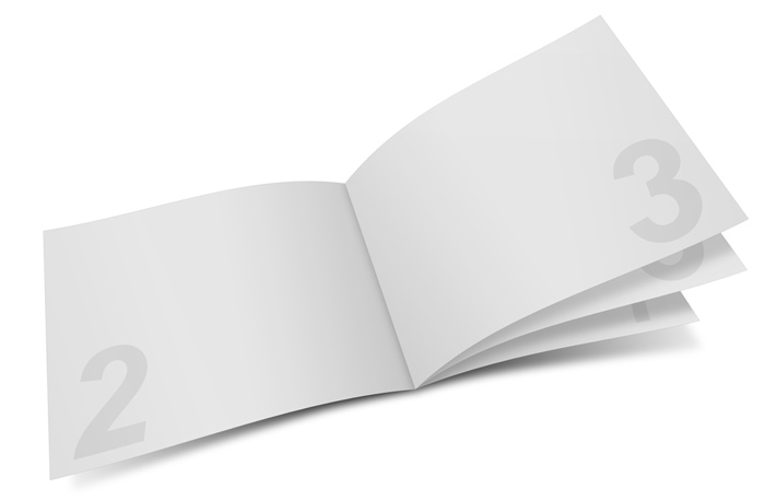 8 Pages 8.5 x 11 Landscape Open Brochure Mockup