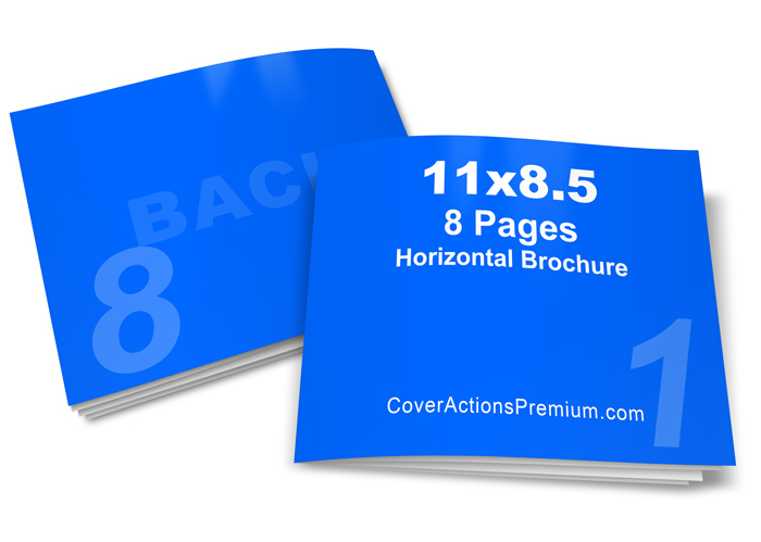 11 x 8.5 saddle stitched Booklet Mockup