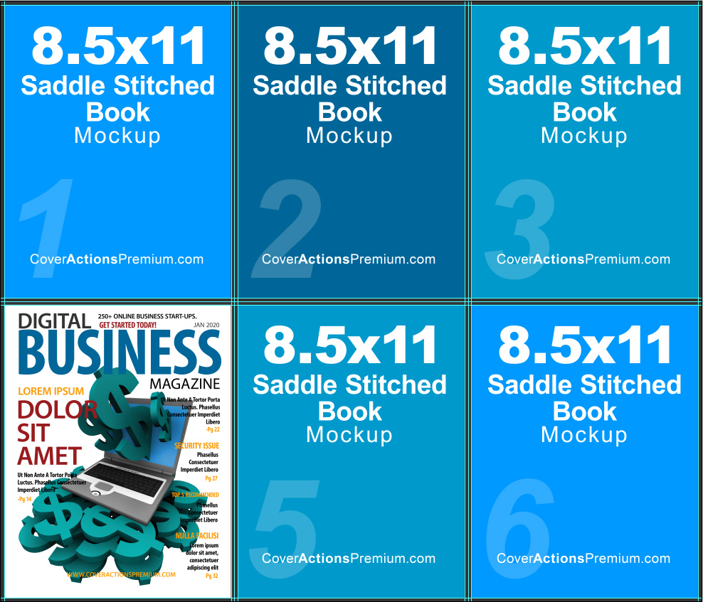 Magazine Cover Template -8 x 10.875