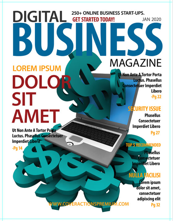 Magazine Cover Template -8 x 10.875