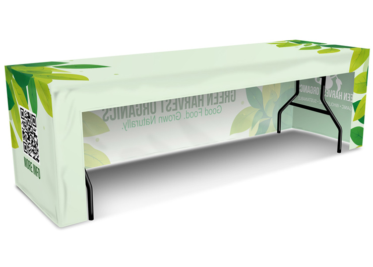 8 ft Fitted Table Cover Mockup Template- Open Back