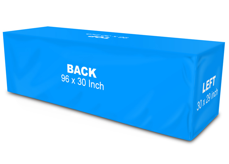 8ft Fitted Table Cover Mockup- 4-sided