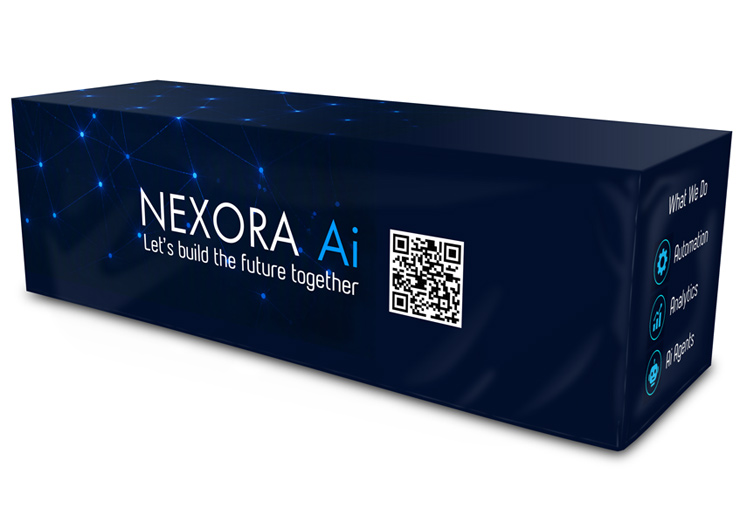 8 ft Fitted Table Cover Mockup Template- 4-sided