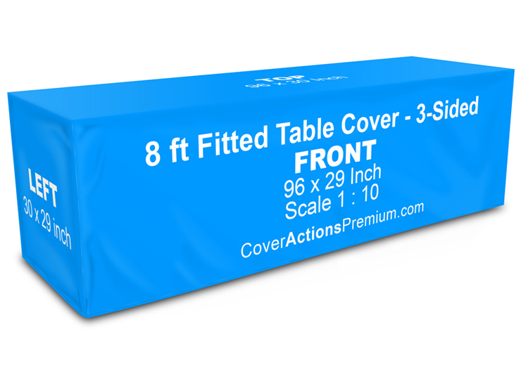 8ft-Fitted Table Cover Mockup - 3-sided