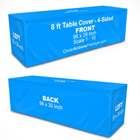 4 Sided 8 ft Fitted Table Cover Photoshop Action Mockup and Template Set