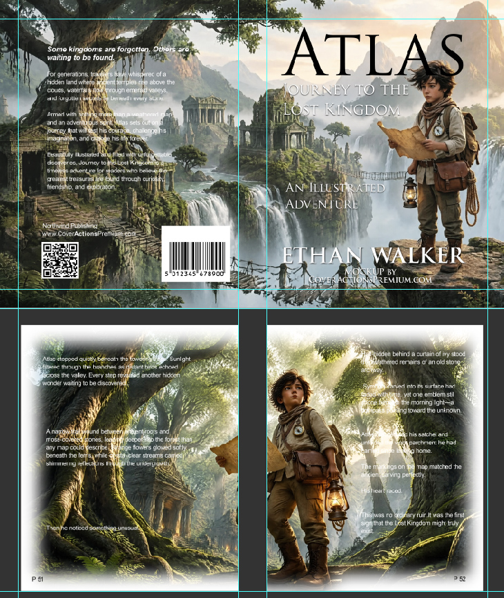 9 x 11 FlexiBound Open Book Mockup