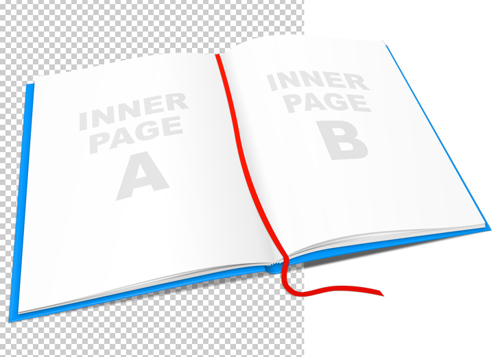 9x11 FlexiBound Open Book Mockup