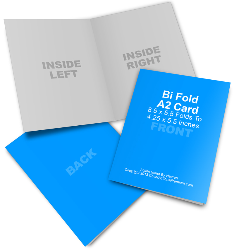 8.5 x 5.5 two Fold Brochure Mockup