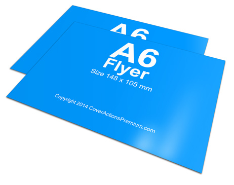 A6 Landscape Flyer Mock Up Action