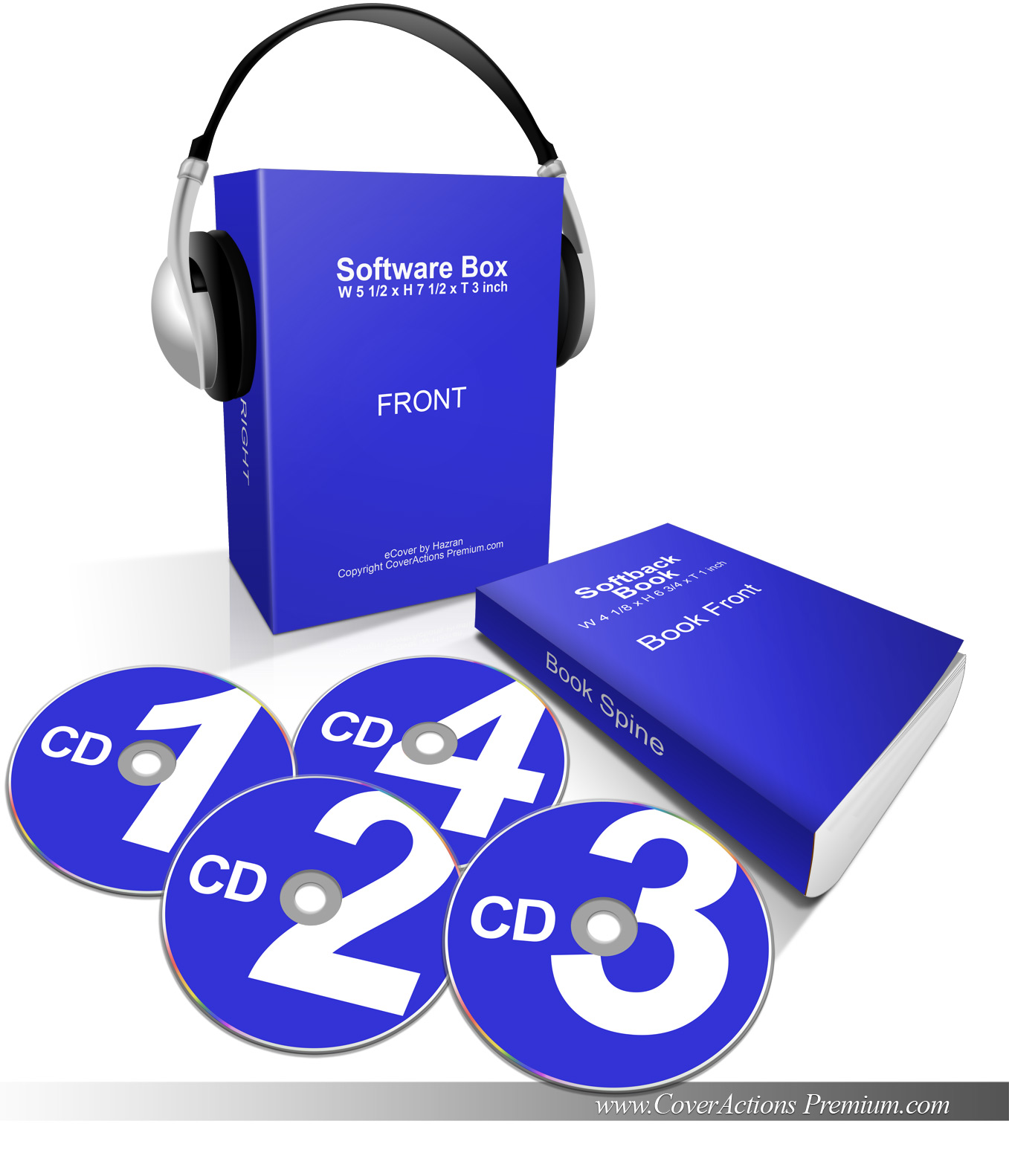 Podcast mockup with headset