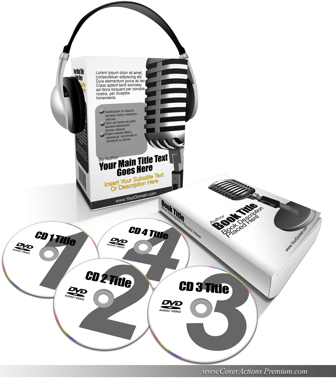 Self Training Home Study course mockup with headset