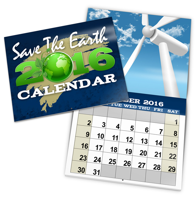Calendar Mockup Template - 11 x 8.5