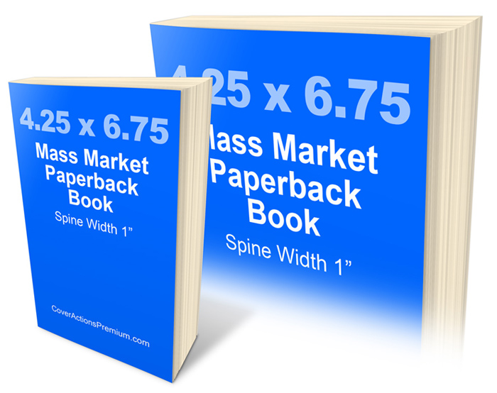4.25 x 6.75 Mass Market Paperback Book Mockup