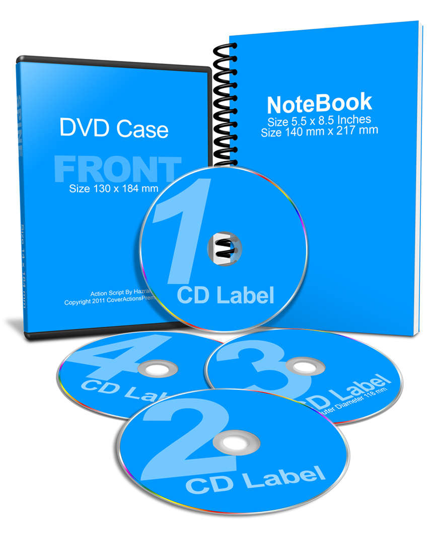 Guided Training Workbook Course Mockup- DVD case 4 discs, spiral bound guidebook