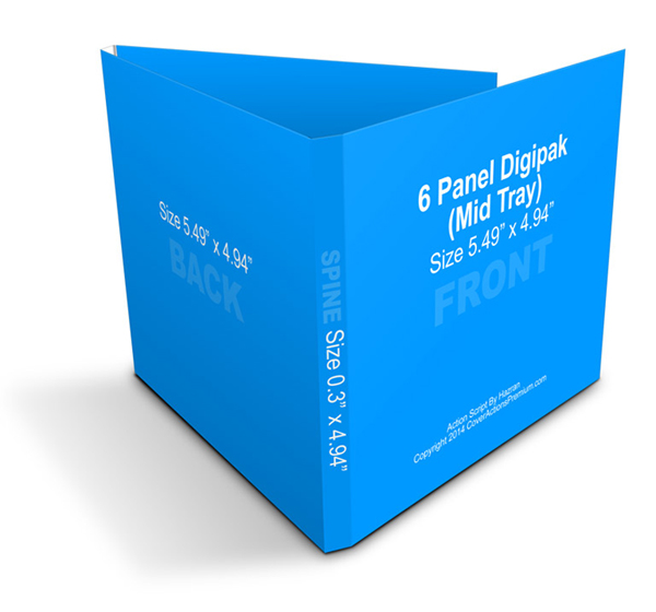 6 Panel Digipak Mock Up Action Script
