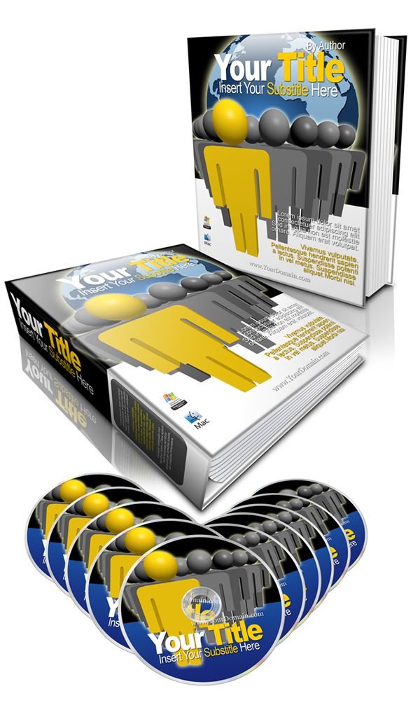 2 Ring Binders with CDs Mockup Template - Home Study course