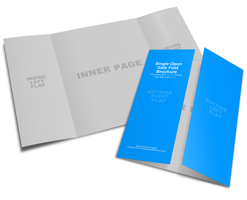 8.5 x 11 Gate Fold Brochure Mockup