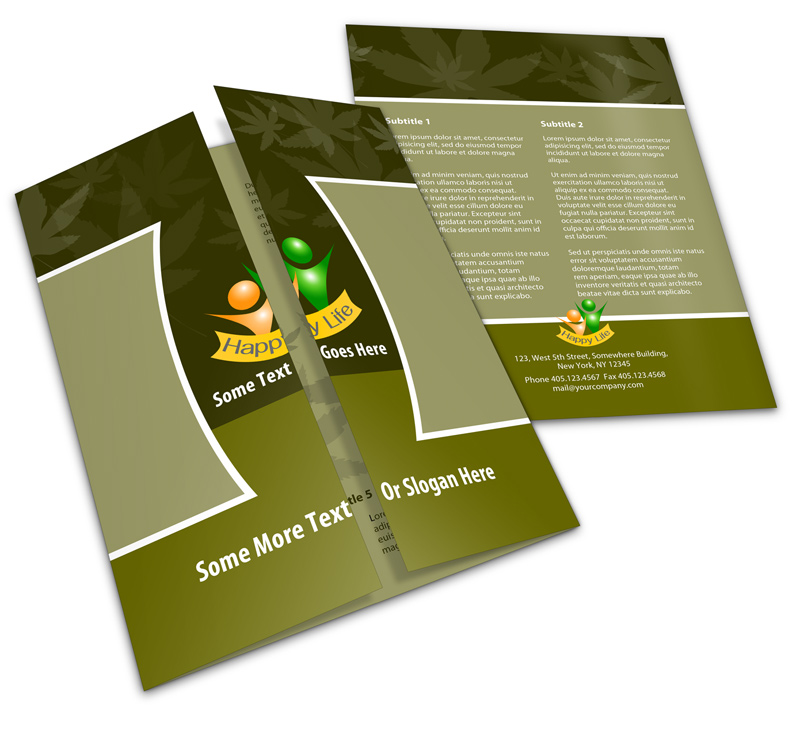 8.5 x 11 Gatefold Brochure PSD Template