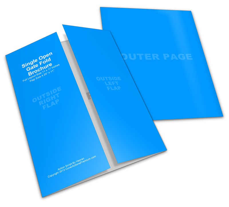 8.5x11 Gate Fold Brochure Mockup