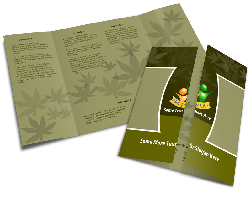 8.5 x 11 Single Open Gate Fold Brochure PSD Template