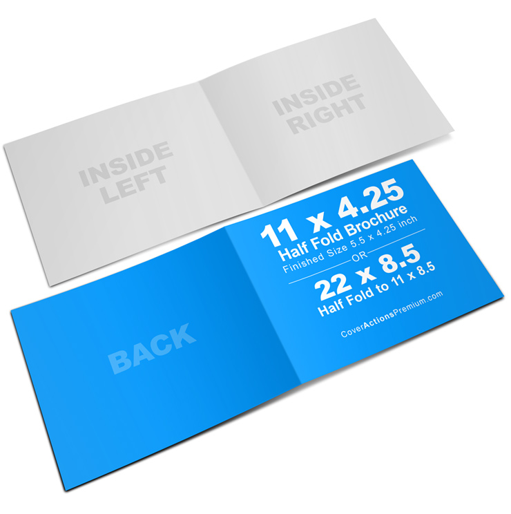 4.25 x 11 half fold Brochure Mockup